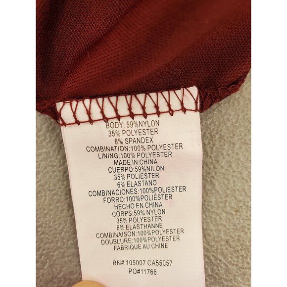 MARINA WOMEN'S BURGUNDY  LACE DRESS SIZE 10 #168 - Picture 10 of 12